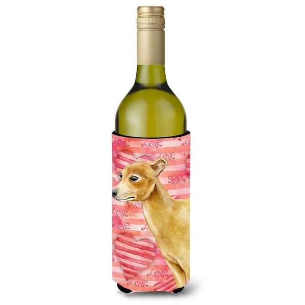Carolines Treasures Italian Greyhound Love Wine Bottle Beverge Insulator Hugger - BB9785LITERK