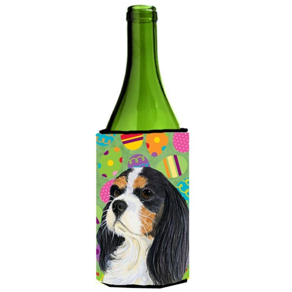 Carolines Treasures Cavalier Spaniel Easter Eggtravaganza Wine Bottle  Hugger - 24 oz. - LH9414LITERK