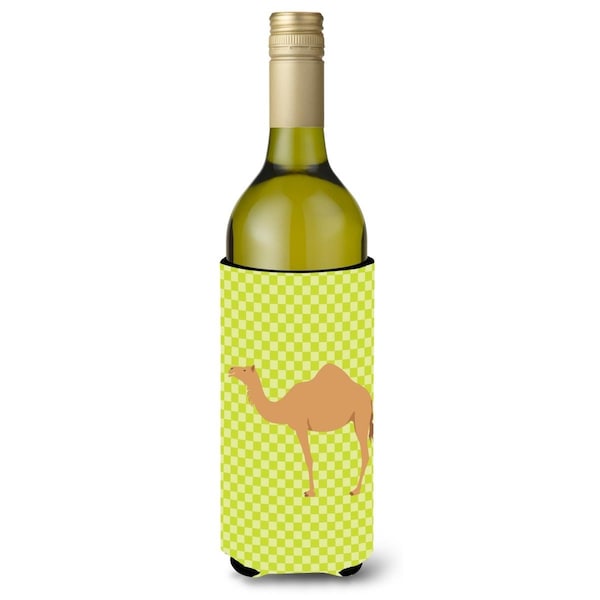 Carolines Treasures Arabian Camel Dromedary Green Wine Bottle Beverge Insulator Hugger - BB7643LITERK