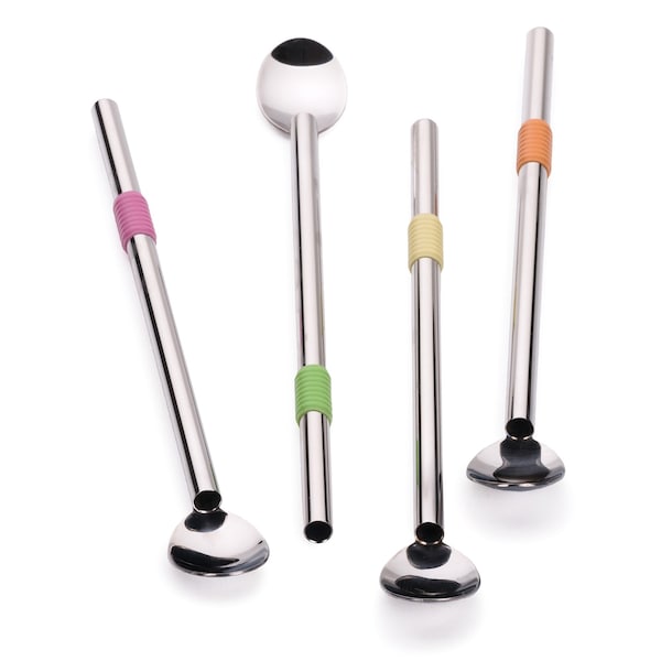 Rsvp International 8.5In Spoon Straw, 4PK - SIP-SPN