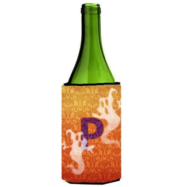 Carolines Treasures Halloween Ghosts Monogram Initial Letter P Wine Bottle Hugger - CJ1040-PLITERK