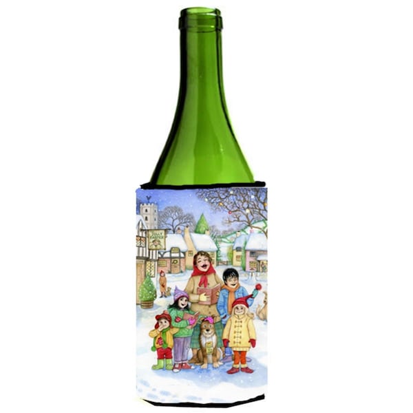 Carolines Treasures Christmas Carol Singers Wine Bottle Can cooler Hugger - CDCO0410LITERK