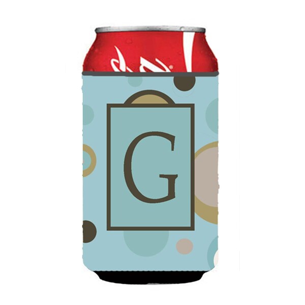 Carolines Treasures Letter G Initial Monogram - Blue Dots Can Or Bottle  Hugger - CJ1013-GCC
