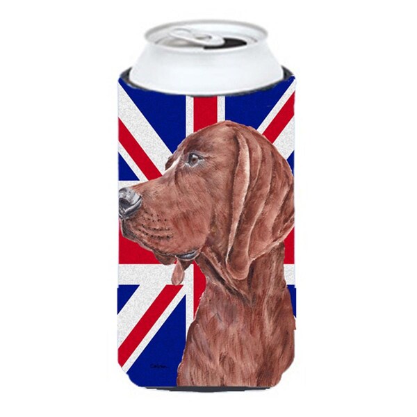 Carolines Treasures Redbone Coonhound With English Union Jack British Flag Tall Boy bottle sleeve Hugger - 22 To 24 Oz. - SC9880TBC