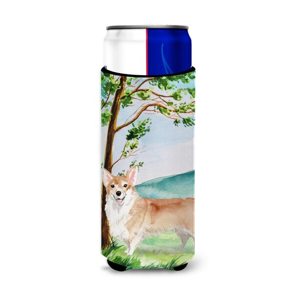 Carolines Treasures Under the Tree Corgi Michelob Ultra Hugger for Slim Cans - CK2016MUK