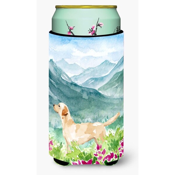 Carolines Treasures Mountian Flowers Yellow Labrador Tall Boy Beverage Insulator Hugger - CK1973TBC