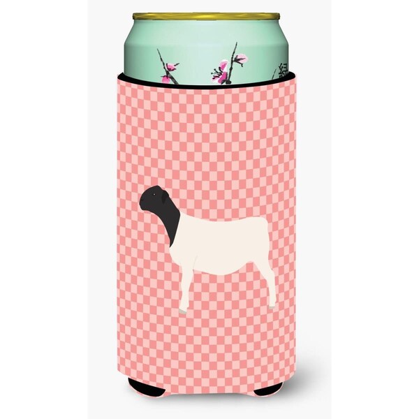 Carolines Treasures Dorper Sheep Pink Check Tall Boy Beverage Insulator Hugger - BB7978TBC