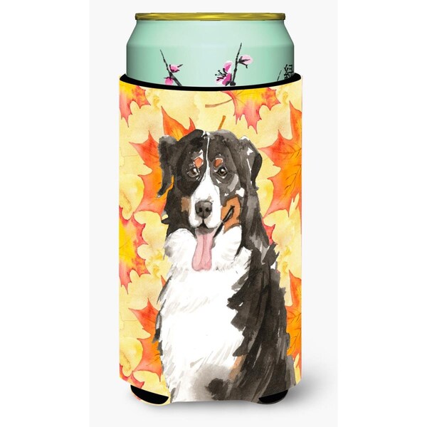 Carolines Treasures Fall Leaves Bernese Mountain Dog Tall Boy Beverage Insulator Hugger - CK1852TBC