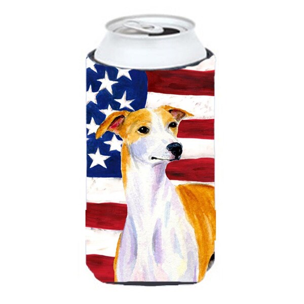 Carolines Treasures Usa American Flag With Whippet Tall Boy bottle sleeve Hugger - 22 To 24 Oz. - SS4246TBC