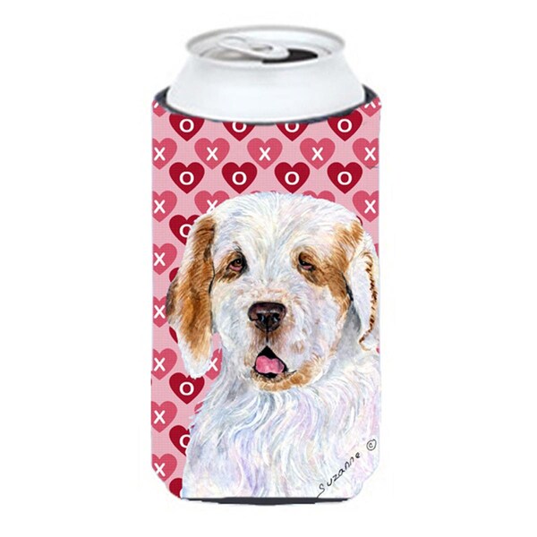 Carolines Treasures Clumber Spaniel Hearts Love And Valentines Day Tall Boy bottle sleeve Hugger - SS4500TBC