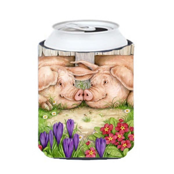 Carolines Treasures Pigs Nose to Nose by Debbie Cook Can or Bottle Hugger - CDCO0350CC