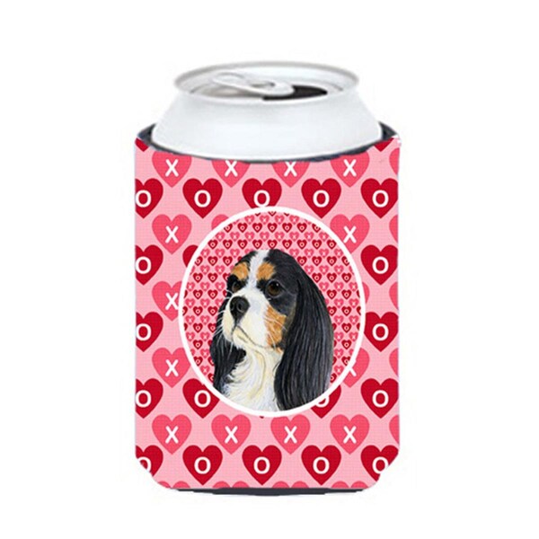 Carolines Treasures Cavalier Spaniel Valentines Love And Hearts Can Or Bottle  Hugger - 12 oz. - LH9144CC