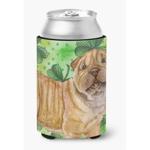 Carolines Treasures Shar Pei Puppy St.Patricks Can or Bottle Hugger - BB9893CC