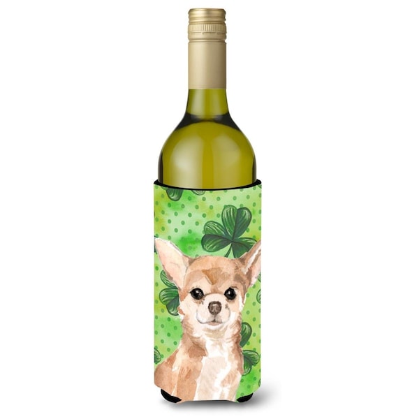 Carolines Treasures Chihuahua St. Patricks Wine Bottle Beverge Insulator Hugger - BB9551LITERK