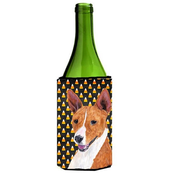 Carolines Treasures Basenji Candy Corn Halloween Portrait Wine Bottle Hugger - 24 oz. - SC9185LITERK