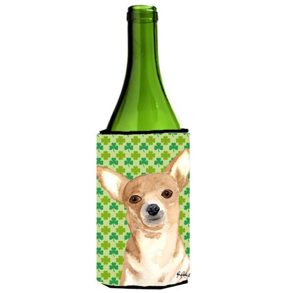 Carolines Treasures Chihuahua St Patricks Day Wine bottle sleeve Hugger 24 oz. - RDR3013LITERK