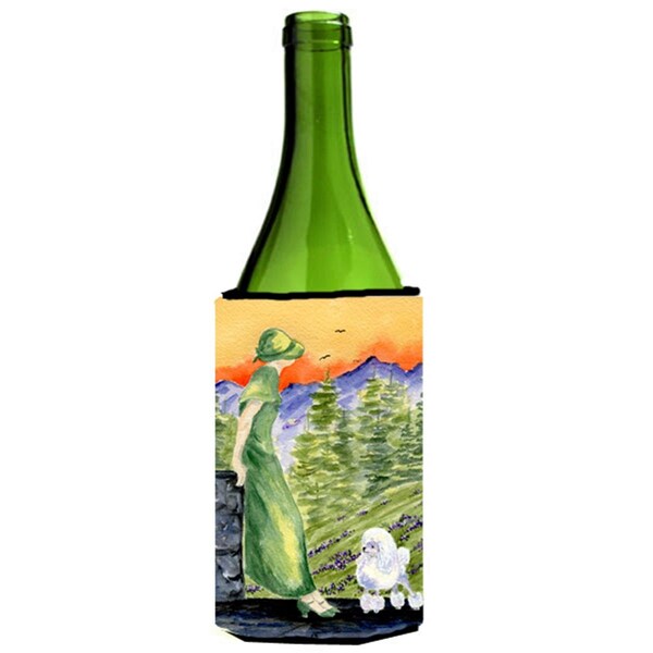 Carolines Treasures Poodle Wine bottle sleeve Hugger - 24 oz. - SS8618LITERK