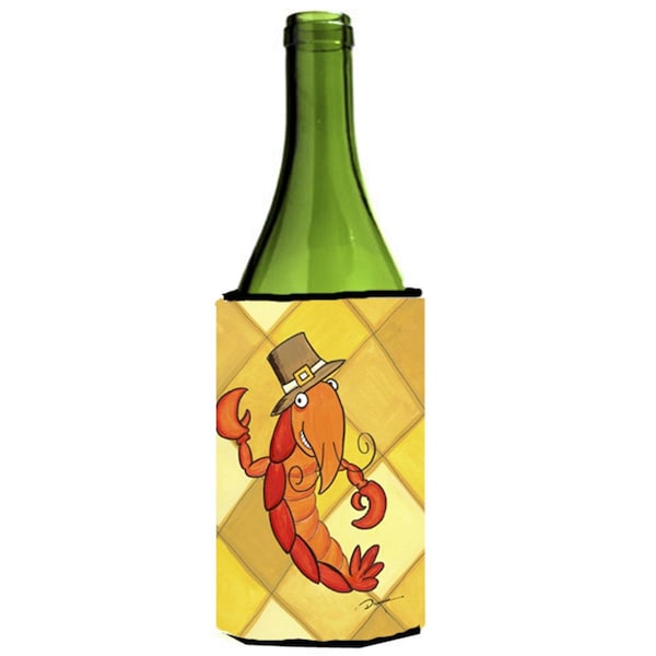 Carolines Treasures Crawfish Thanksgiving Wine bottle sleeve Hugger - LD6160LITERK