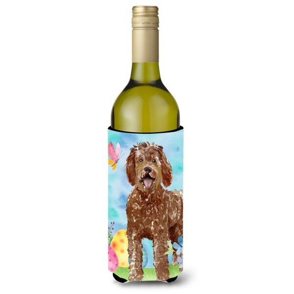 Carolines Treasures Easter Eggs Labradoodle Wine Bottle Beverge Insulator Hugger - CK1911LITERK