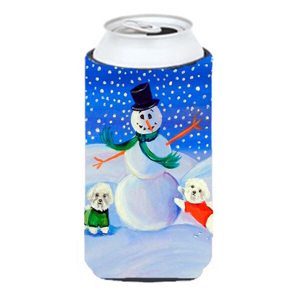 Carolines Treasures Snowman Bichon Frise Tall Boy bottle sleeve Hugger - 22 To 24 oz. - 7145TBC