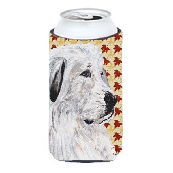 Carolines Treasures Great Pyrenees Fall Leaves Tall Boy bottle sleeve Hugger - 22 To 24 Oz. - SC9690TBC