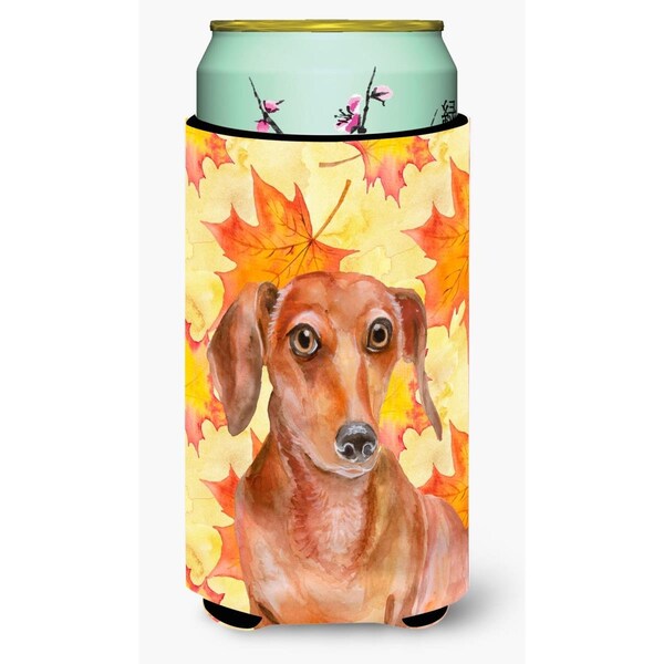 Carolines Treasures Red Dachshund Fall Tall Boy Beverage Insulator Hugger - BB9968TBC