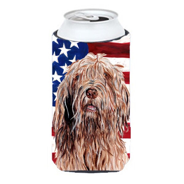 Carolines Treasures Otterhound With American Flag Usa Tall Boy bottle sleeve Hugger  22 To 24 Oz. - SC9637TBC