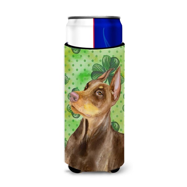 Carolines Treasures Doberman Pinscher St Patricks Michelob Ultra Hugger for Slim Cans - BB9883MUK