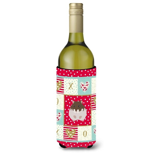 Carolines Treasures 24 oz Dzungarian Hamster Love Wine Bottle Hugger - CK5440LITERK