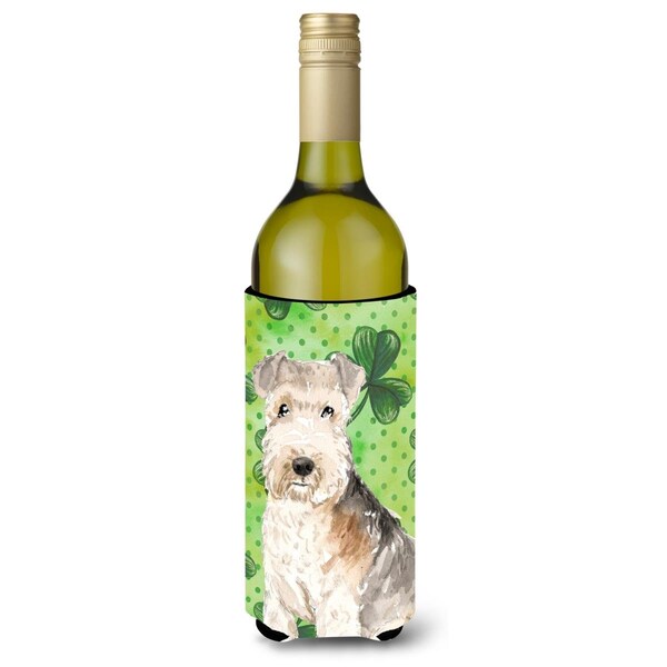 Carolines Treasures Shamrocks Lakeland Terrier Wine Bottle Beverge Insulator Hugger - CK1799LITERK