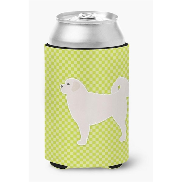 Carolines Treasures Polish Tatra Sheepdog Checkerboard Green Can or Bottle Hugger - BB3827CC