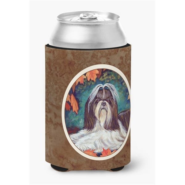 Carolines Treasures Autumn Leaves Shih Tzu Can or Bottle Hugger - 7182CC
