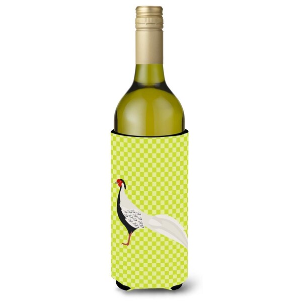 Carolines Treasures Silver Pheasant Green Wine Bottle Beverge Insulator Hugger - BB7755LITERK
