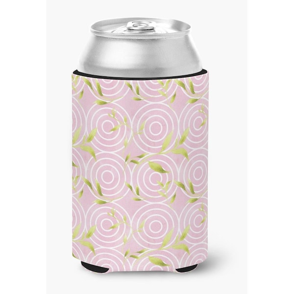 Carolines Treasures Gemoetric Circles on Pink Watercolor Can or Bottle Hugger - BB7492CC