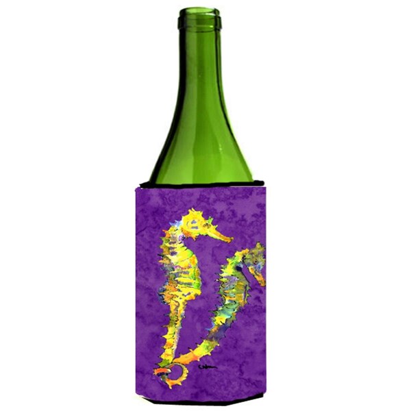 Carolines Treasures Seahorse Couple Wine bottle sleeve Hugger - 24 oz. - 8661LITERK