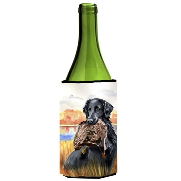 Carolines Treasures Flat Coated Retriever Wine bottle sleeve Hugger - 7032LITERK