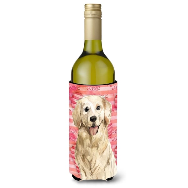 Carolines Treasures Love a Golden Retriever Wine Bottle Beverge Insulator Hugger - CK1767LITERK