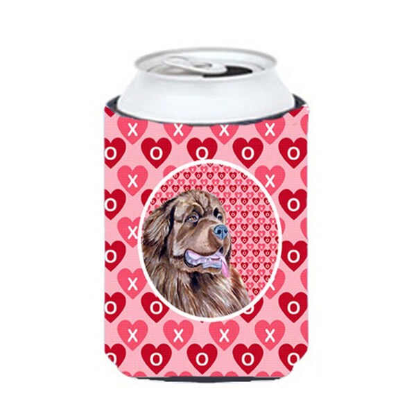 Carolines Treasures Newfoundland Valentines Love And Hearts Can Or Bottle  Hugger - 12 oz. - LH9129CC