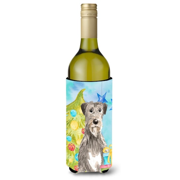 Carolines Treasures Christmas Tree Irish Wolfhound Wine Bottle Beverge Insulator Hugger - CK1876LITERK