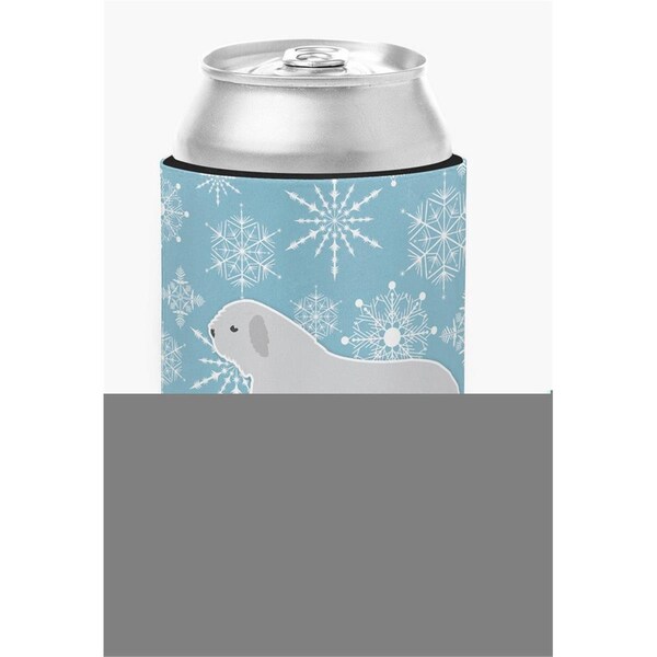 Carolines Treasures Winter Snowflake Spanish Water Dog Can or Bottle Hugger - BB3515CC