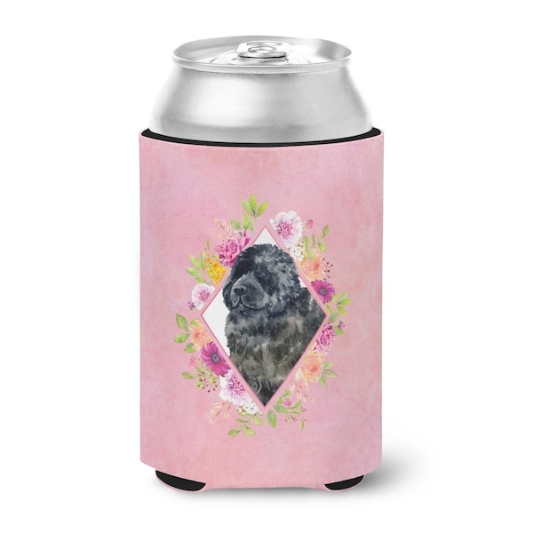 Carolines Treasures Newfoundland Pink Flowers Can or Bottle Hugger - CK4163CC