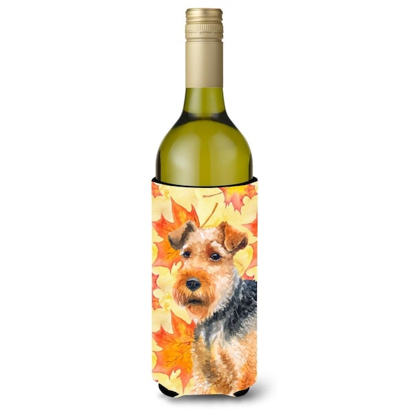 Carolines Treasures Welsh Terrier Fall Wine Bottle Beverge Insulator Hugger - BB9961LITERK