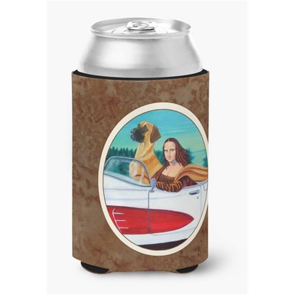 Carolines Treasures Great Dane with Mona Lisa Can or Bottle Hugger - 7282CC
