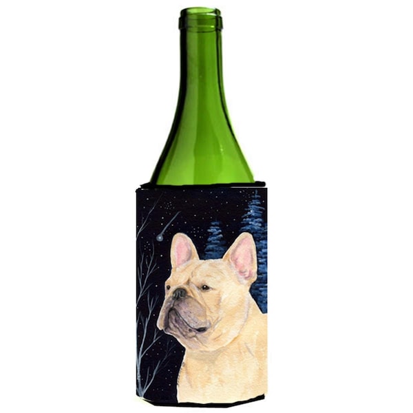 Carolines Treasures Starry Night French Bulldog Wine bottle sleeve Hugger 24 oz. - SS8441LITERK