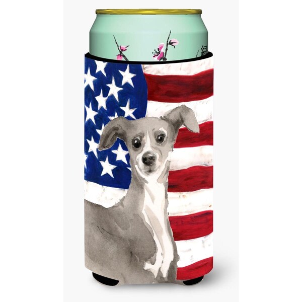 Carolines Treasures Italian Greyhound Patriotic Tall Boys Beverage Insulator Hugger - BB9387TBC