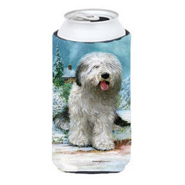 Carolines Treasures Old English Sheepdog by Don Squires Tall Boy Can cooler Hugger - SDSQ0304TBC
