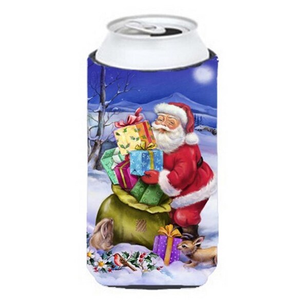 Carolines Treasures Christmas Santa Claus with Rabbits Tall Boy Can cooler Hugger - APH6556TBC
