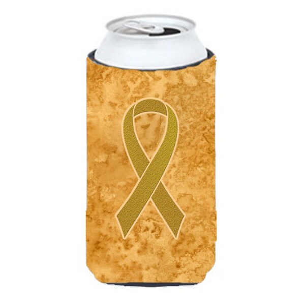 Carolines Treasures Gold Ribbon for Childhood Cancers Awareness Tall Boy bottle sleeve Hugger  22 To 24 Oz. - AN1209TBC