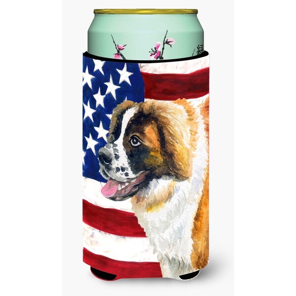 Carolines Treasures Saint Bernard Patriotic Tall Boy Beverage Insulator Hugger - BB9679TBC