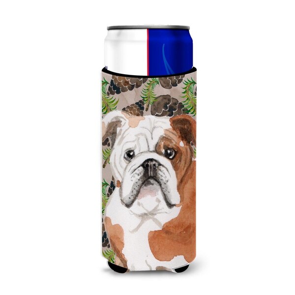 Carolines Treasures English Bulldog Pine Cones Michelob Ultra Hugger for Slim Cans - BB9591MUK